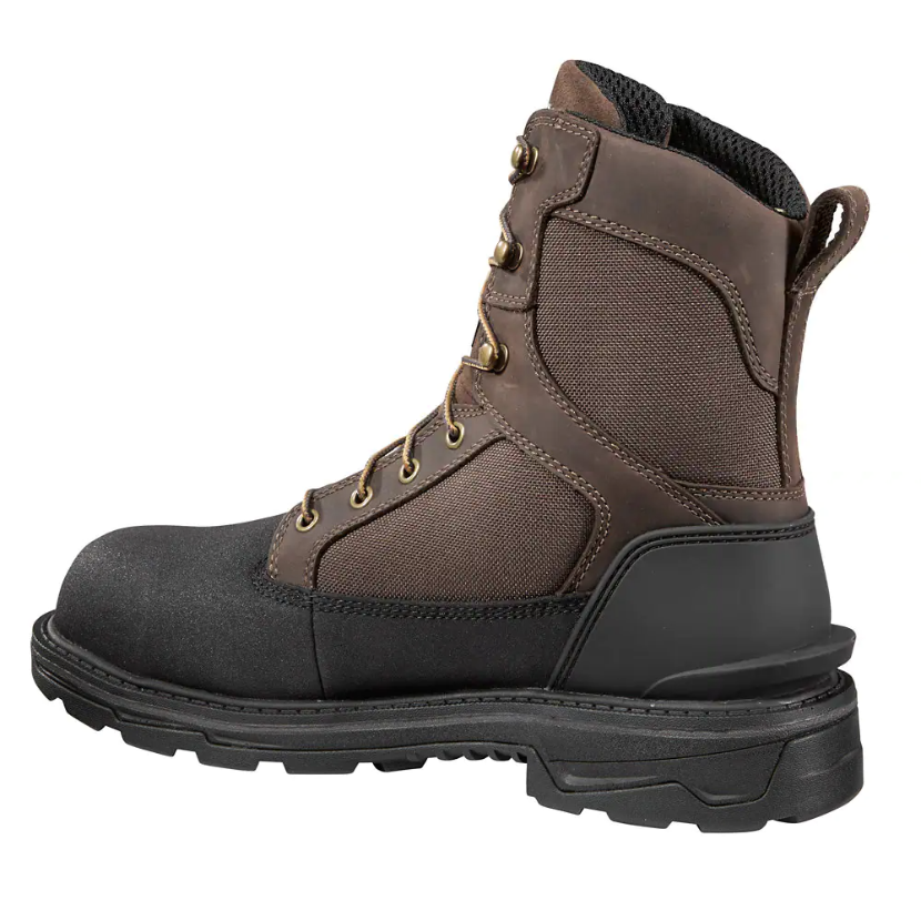 Carhartt Men's Ironwood 8" Waterproof Alloy Toe Work Boot - Dark Brown - FT8509-M - Overlook Boots