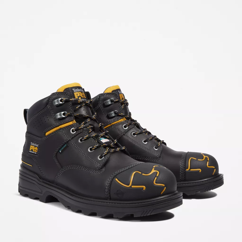 Timberland Pro Men's Magnitude 6" WP Comp Toe Work Boot -Black- TB0A451G001 7 / Medium / Black - Overlook Boots