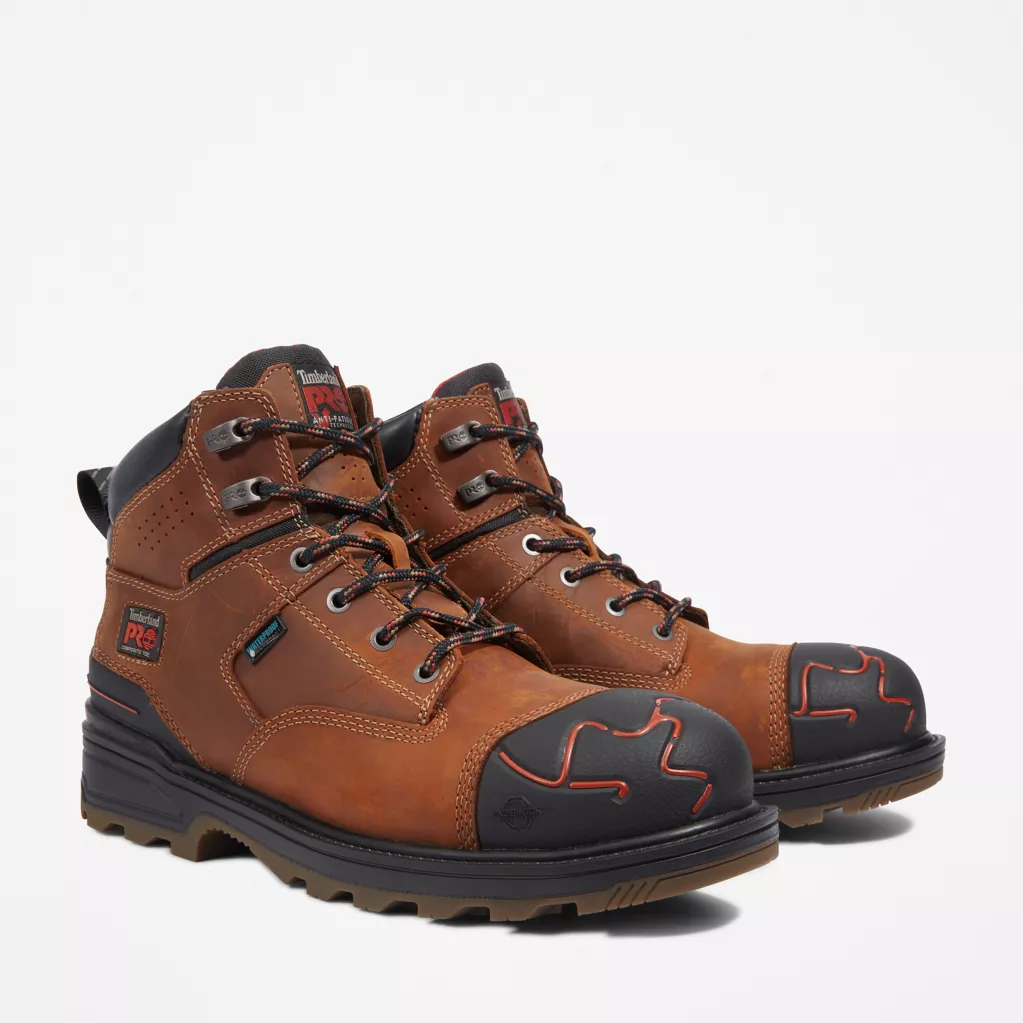 Timberland Pro Men's Magnitude 6" WP Comp Toe Work Boot -Brown- TB0A435Y214  - Overlook Boots