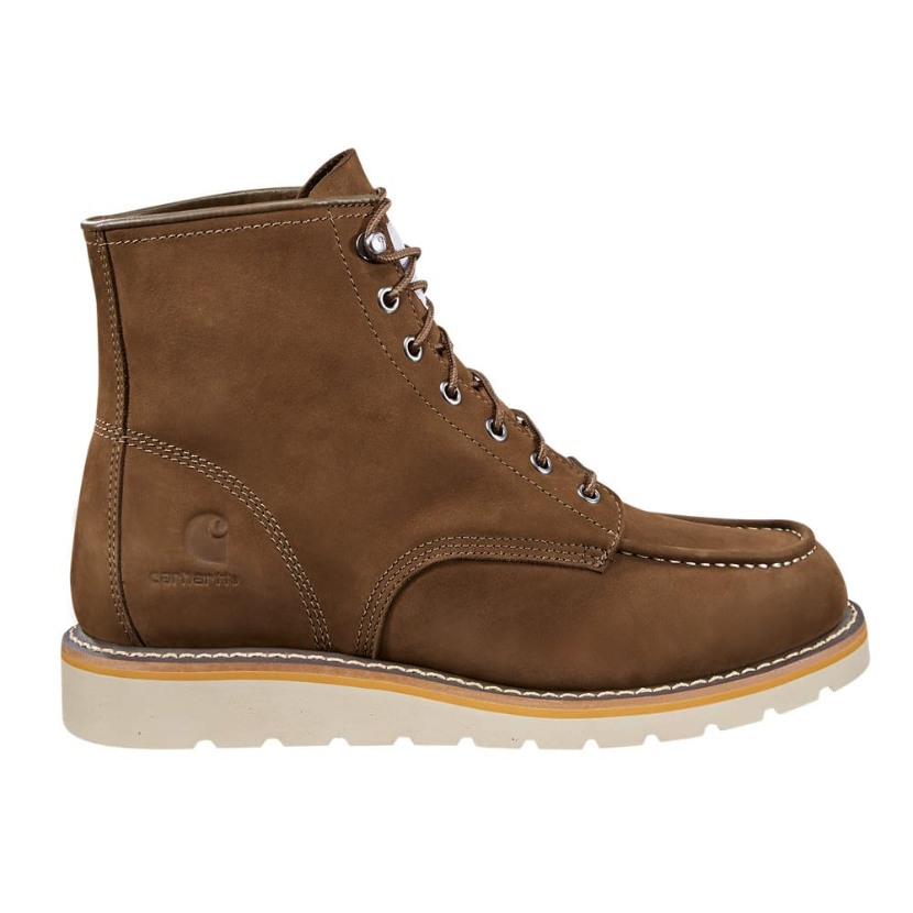 Carhartt Men's Moc 6" Soft Toe Wedge Work Boot Brown - FW6072-M 8 / Medium / Brown - Overlook Boots
