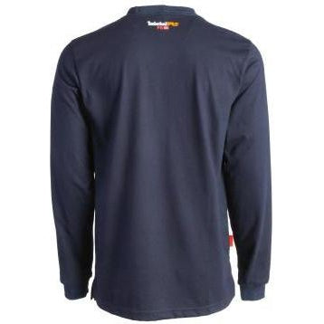 Timberland Pro Men's FR Cotton Core LS W/ Logo Work T-Shirt - Navy - TB0A1V8D410  - Overlook Boots