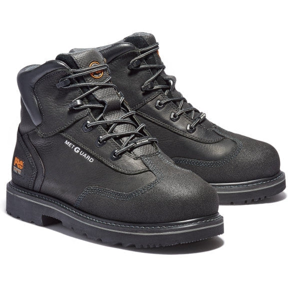 Timberland PRO Men's 6" Steel Toe Intl Metguard Work Boot TB085516214 7 / Medium / Black - Overlook Boots