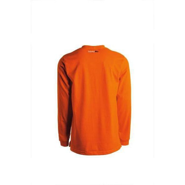 Timberland Pro Men's FR Cotton Core LS W/ Logo Work T-Shirt - Orange - TB0A1V8DY86  - Overlook Boots