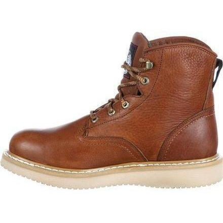 Georgia Men's 6" Wedge Steel Toe Work Boot - Brown - G6342  - Overlook Boots