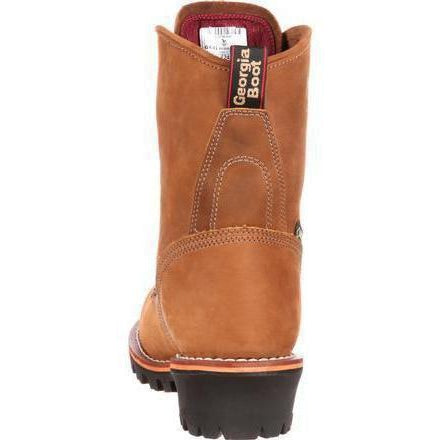 Georgia Men's 8" Stl Toe WP Insulated Logger Work Boot - Brown - G9382  - Overlook Boots