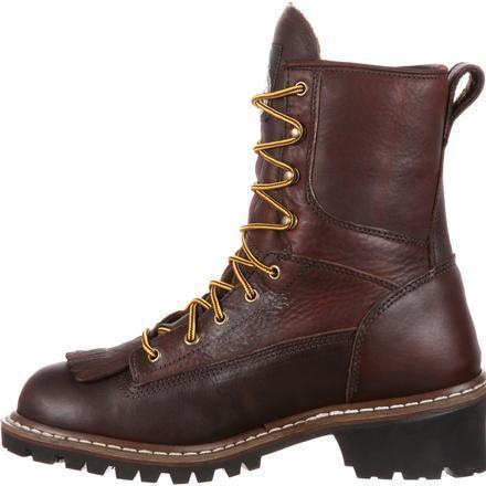 Georgia Men's 8" Waterproof Logger Work Boot - Brown - G7113  - Overlook Boots