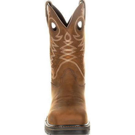 Georgia Men's Carbo-Tec 11" LT Alloy Toe WP Pull-On Western Work Boot GB00224  - Overlook Boots