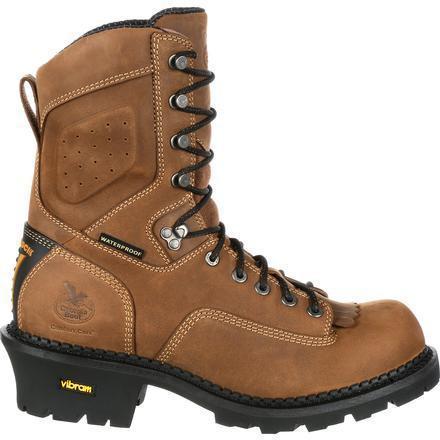 Georgia Men's Comfort Core 9" Comp Toe Logger Work Boot Brown GB00097  - Overlook Boots