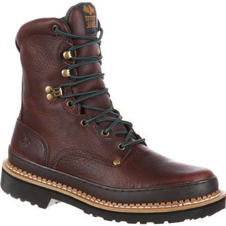 Georgia Men's Giant 8" Steel Toe Work Boot - Brown - G8374 7.5 / Medium / Brown - Overlook Boots