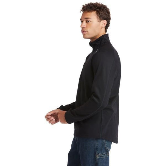 Timberland Pro Men's Understory 1/4-Zip Fleece Work Shirt - Black - TB0A112J015  - Overlook Boots
