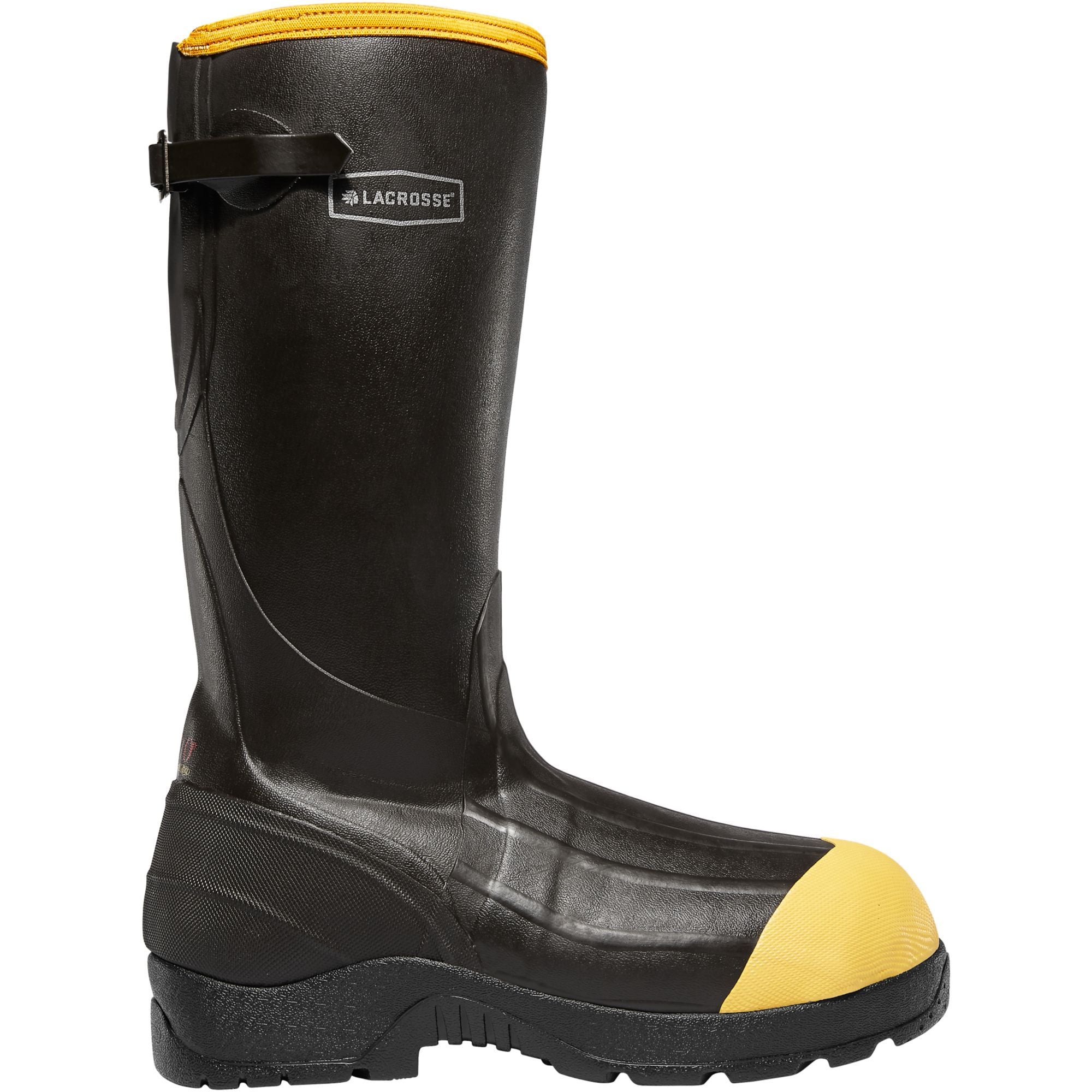 LaCrosse Men's Alpha 16" Ins' Comp Toe Rubber Work Boot Black - 426050 7 / Black - Overlook Boots