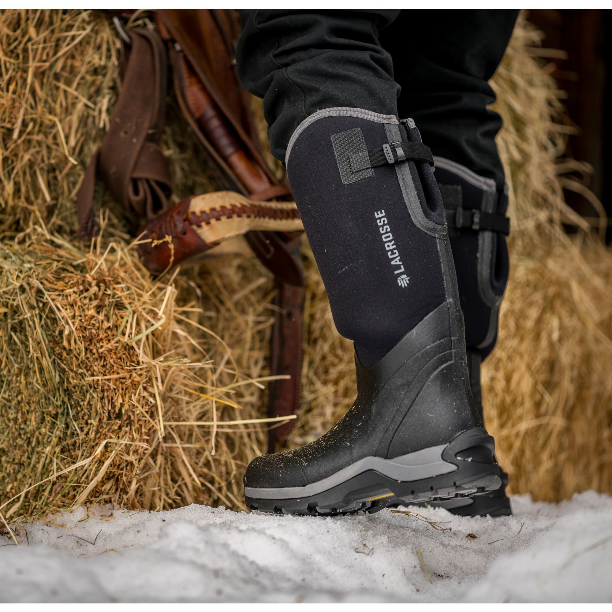 LaCrosse Men's Alpha Thermal 16" Composite Toe Ins Rubber Work Boot Black 644103 - Overlook Boots