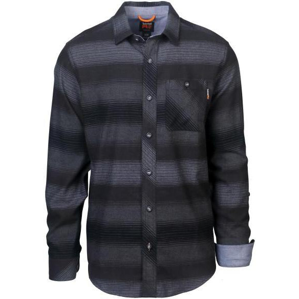 Timberland Pro Men's Woodfort MW Flannel Work Shirt - Black - TB0A1V49CE4 Small / Kittery Stripe Black - Overlook Boots