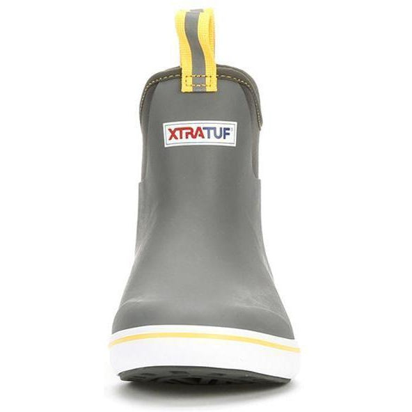 Xtratuf Men's 6" Ankle Deck Waterproof Boot - Gray / Yellow - 22735  - Overlook Boots