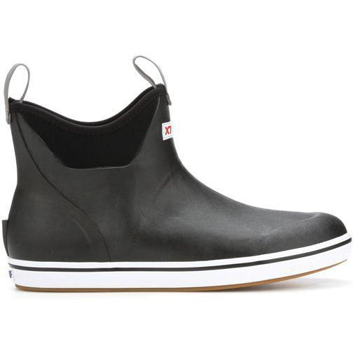 Xtratuf Men's 6" Ankle Deck Waterproof Slip On Shoe - Black - 22736  - Overlook Boots