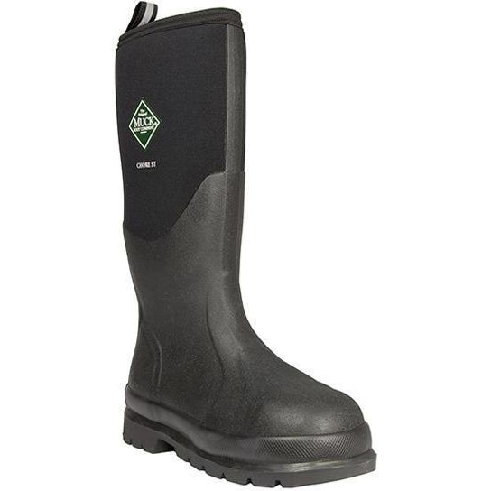 Muck Men's Chore 16" Steel Toe WP Rubber Work Boot - Black - CHS-000A 5 / Medium / Black - Overlook Boots
