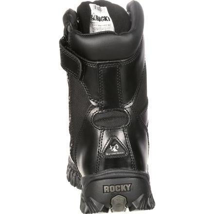 Rocky Men's Alphaforce 8" Zipper Comp Toe WP Duty Boot Black FQ0006173  - Overlook Boots