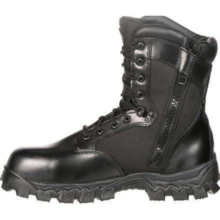 Rocky Men's Alphaforce 8" Zipper WP Duty Boot - Black - FQ0002173  - Overlook Boots