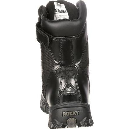 Rocky Men's Alphaforce 8" Zipper WP Duty Boot - Black - FQ0002173  - Overlook Boots