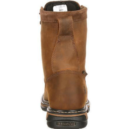 Rocky Men's Ironclad 8" Steel Toe Waterproof Work Boot - Brown - FQ0006698 - Overlook Boots