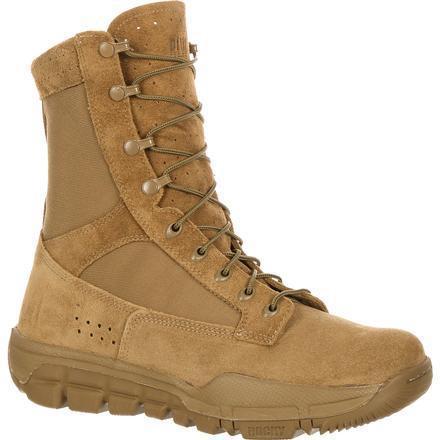 Rocky Men's Lightweight Commercial Military Boot - Tan - RKC042 7.5 / Medium / Tan - Overlook Boots
