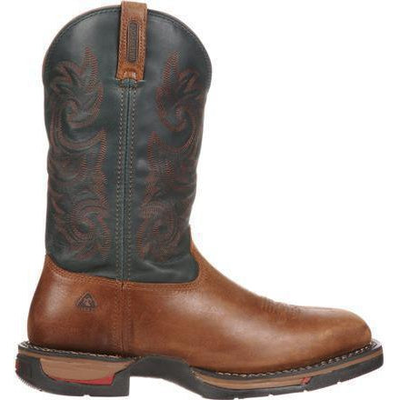 Rocky Men's Long Range Waterproof Western Work Boot - Brown  - FQ0008656  - Overlook Boots