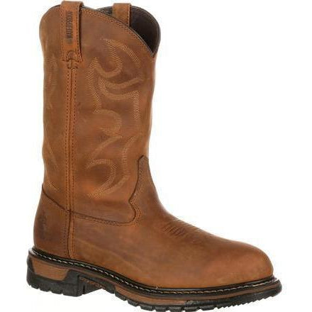 Rocky Men's Original Ride Branson Roper Western Work Boot - Brown FQ0002733 7.5 / Medium / Brown - Overlook Boots