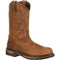 Rocky Men's Original Ride Branson Waterproof Steel Toe Western Boot-FQ0002809 7.5 / Medium / Brown - Overlook Boots