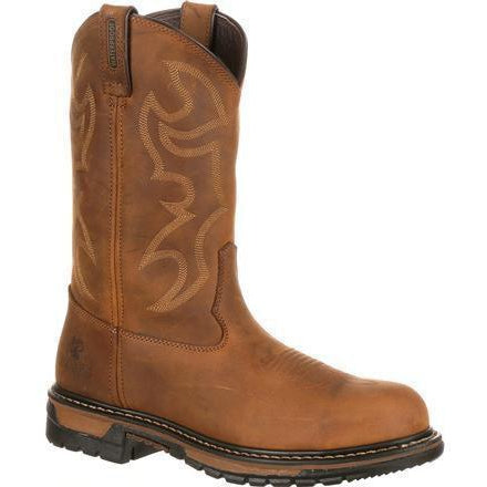 Rocky Men's Original Ride Branson WP Steel Toe Western Boot-FQ0002809 7.5 / Medium / Brown - Overlook Boots