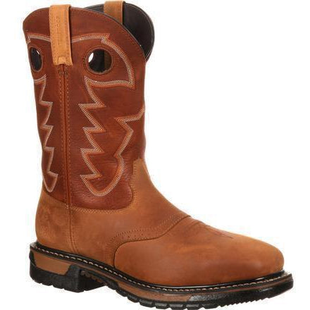 Rocky Men's Original Ride Steel Toe WP Western Boot- Brown- RKYW041 7.5 / Medium / Brown - Overlook Boots