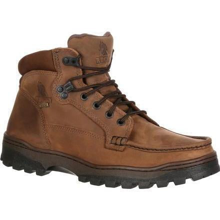 Rocky Men's Outback 6" Gor-Tex Waterproof Hiking Boot - Brown - FQ0008723 3.5 / Medium / Brown - Overlook Boots
