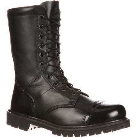 Rocky Men's Side Zipper Jump Duty Boot - Black - FQ0002090 7.5 / Medium / Black - Overlook Boots