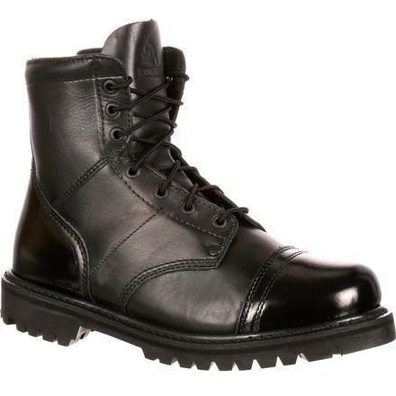 Rocky Men's Side Zipper Jump Duty Boot - Black - FQ0002091 7.5 / Medium / Black - Overlook Boots