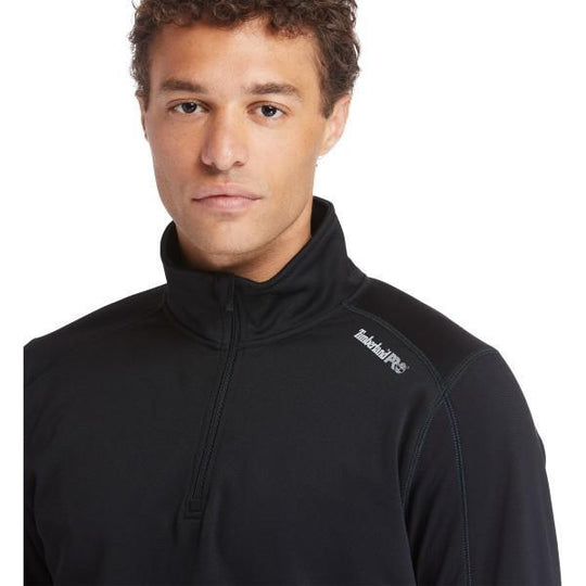 Timberland Pro Men's Understory 1/4-Zip Fleece Work Shirt - Black - TB0A112J015  - Overlook Boots