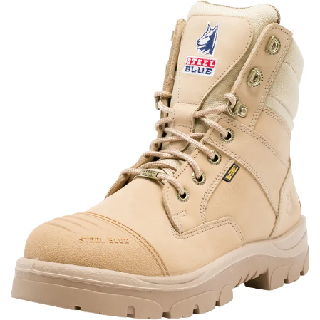 Steel Blue Men's Southern Cross 6" Side Zipper Waterproof Steel Toe Work Boot - Sand - 812961 - Overlook Boots