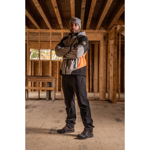 Timberland Pro Men's Powerzip Hooded WP Work Jacket - Gargoyle - TB0A55O3G77  - Overlook Boots