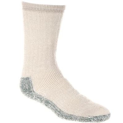 Georgia USA Made Merino Wool Crew Work Sock - GB3002 Medium / Taupe / Olive - Overlook Boots