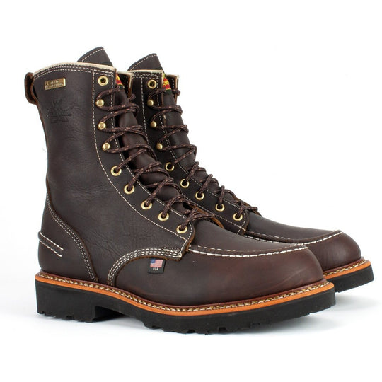Thorogood Men's Flyway 8" USA Made Waterproof Work Boot - Brown - 814-4141 - Overlook Boots