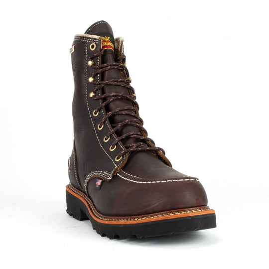 Thorogood Men's Flyway 8" USA Made Waterproof Work Boot - Brown - 814-4141 - Overlook Boots