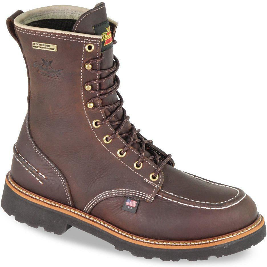 Thorogood Men's Flyway 8" USA Made WP Work Boot - Brown - 814-4141  - Overlook Boots