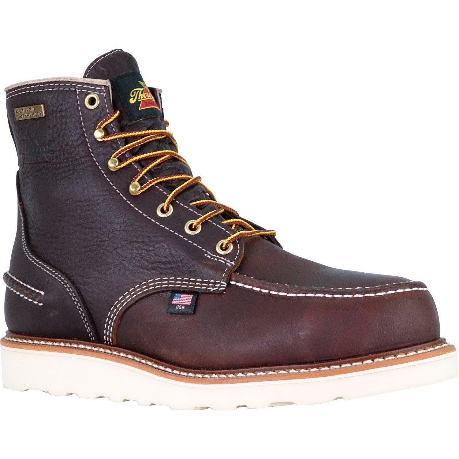 Thorogood Men's USA Made 1957 6" Moc Safety Toe Waterproof Wedge Work Boot 804-3600 - Overlook Boots