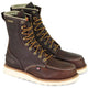 Thorogood Men's USA Made 1957 8" Moc Safety Toe Waterproof Wedge Work Boot 804-3800 8.0 / Medium / Brown - Overlook Boots