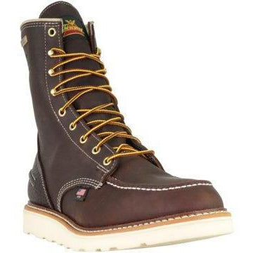 Thorogood Men's USA Made 1957 8" Moc Toe WP Wedge Work Boot Brown 814-3800  - Overlook Boots