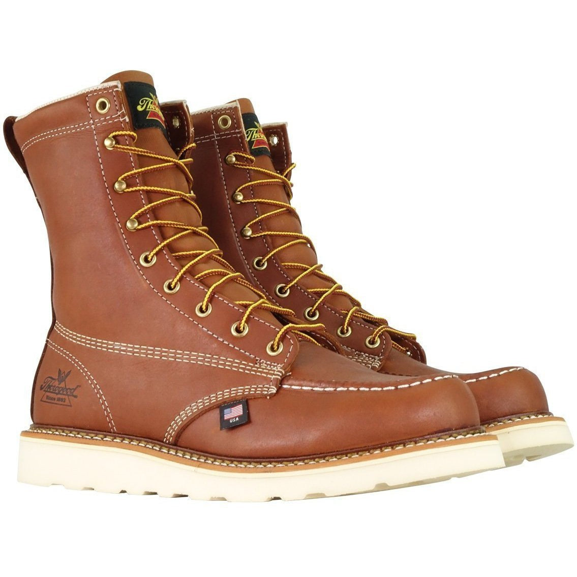 Thorogood Men's USA Made American Heritage 8" Wedge Work Boot - 814-4201  - Overlook Boots