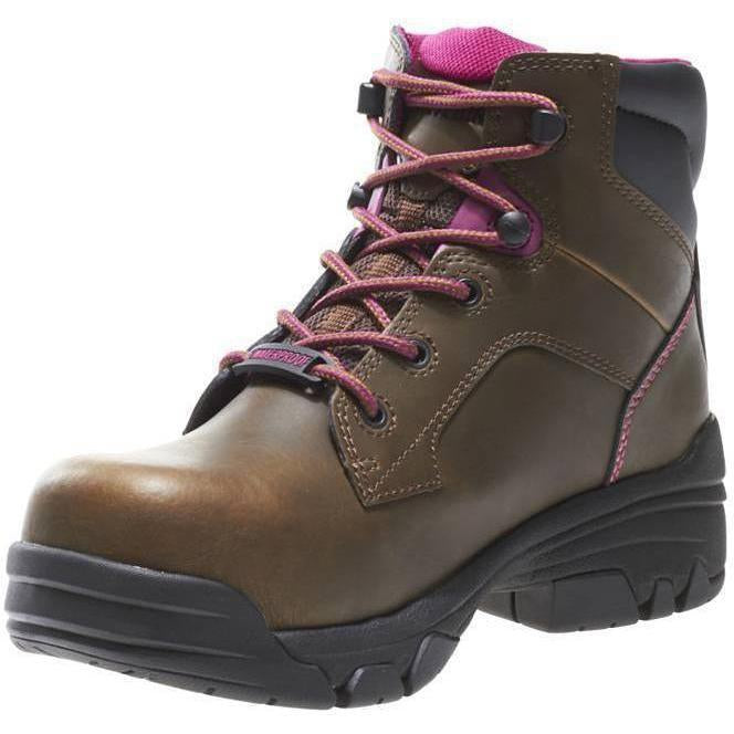 Wolverine Women's Merlin 6" Comp Toe WP EH Work Boot - Brown - W10383  - Overlook Boots